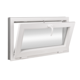 Plastic window | 80x50 cm (800x500 mm) | white | tilting / hinged